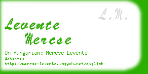 levente mercse business card